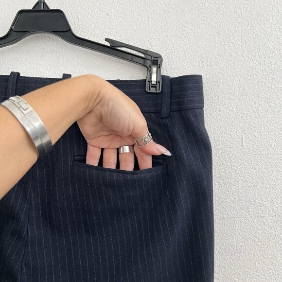 Gap Modern Boot Pants 4R Blue Pinstripe Slacks Trousers NWOT - Picture 6 of 8